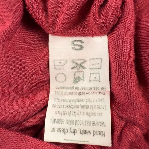 Own It Made in Italy Silk Blend Flutter-Sleeve Blouse Red S - Picture 8 of 11